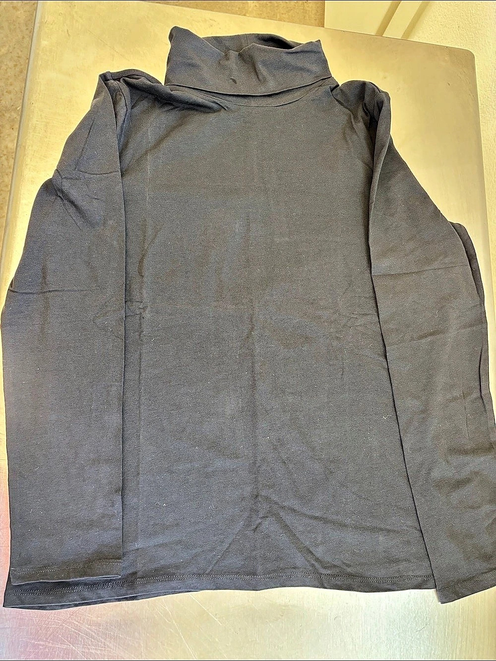 The Talbots Long Sleeve Turtleneck Top Black